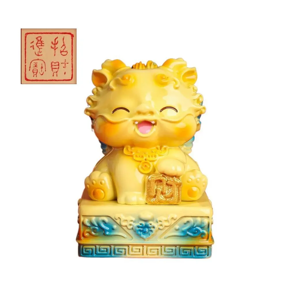 Chinese Style Pixiu Statue Decoration DIY Stamp Model Toys Mythology Animal Figurines Lucky Animal Handmade Car Ornaments