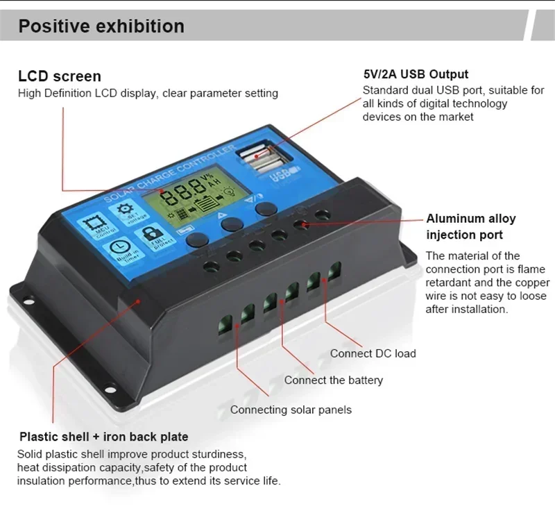 300W 12V Solarpanel-Set Komplett Polykristallin USB-Stromversorgung Tragbarer Outdoor Wiederaufladbarer Solarzellen-Generator für Zuhause – Detail 16