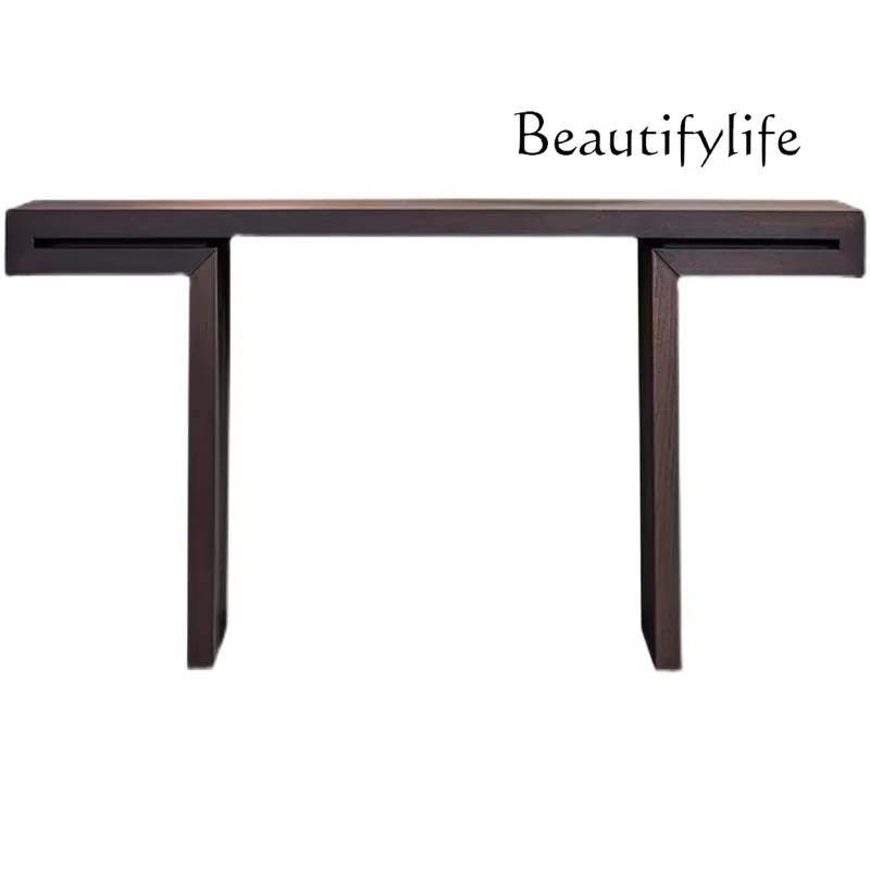 

Italian Simple Modern Smoky High-End Console Tables a Long Narrow Table Narrow Altar Sets Light Luxury and Silent Style