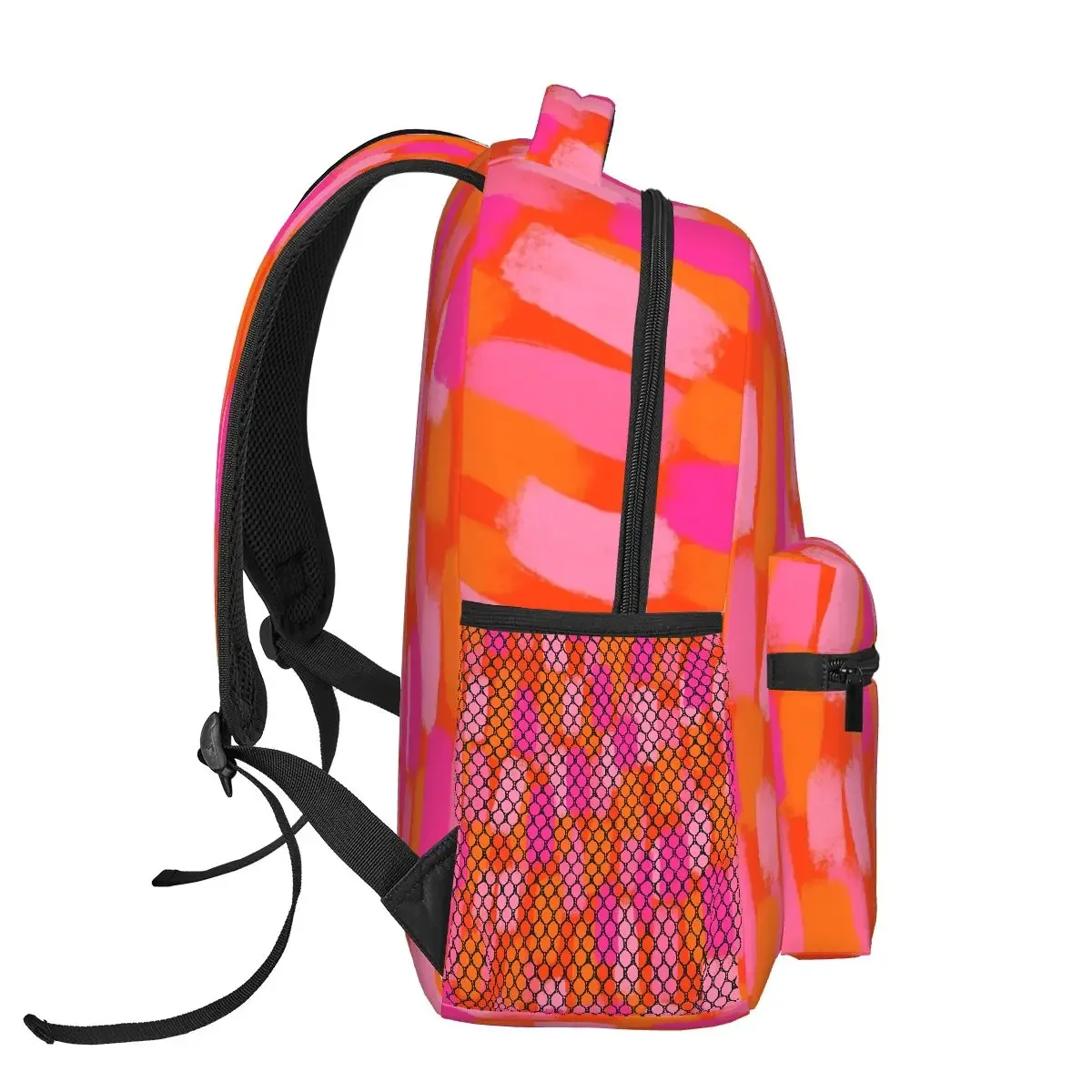 Pink And Orange Backpacks Boys Girls Bookbag Students School Bags Cartoon Laptop Rucksack Shoulder Bag Large Capacity