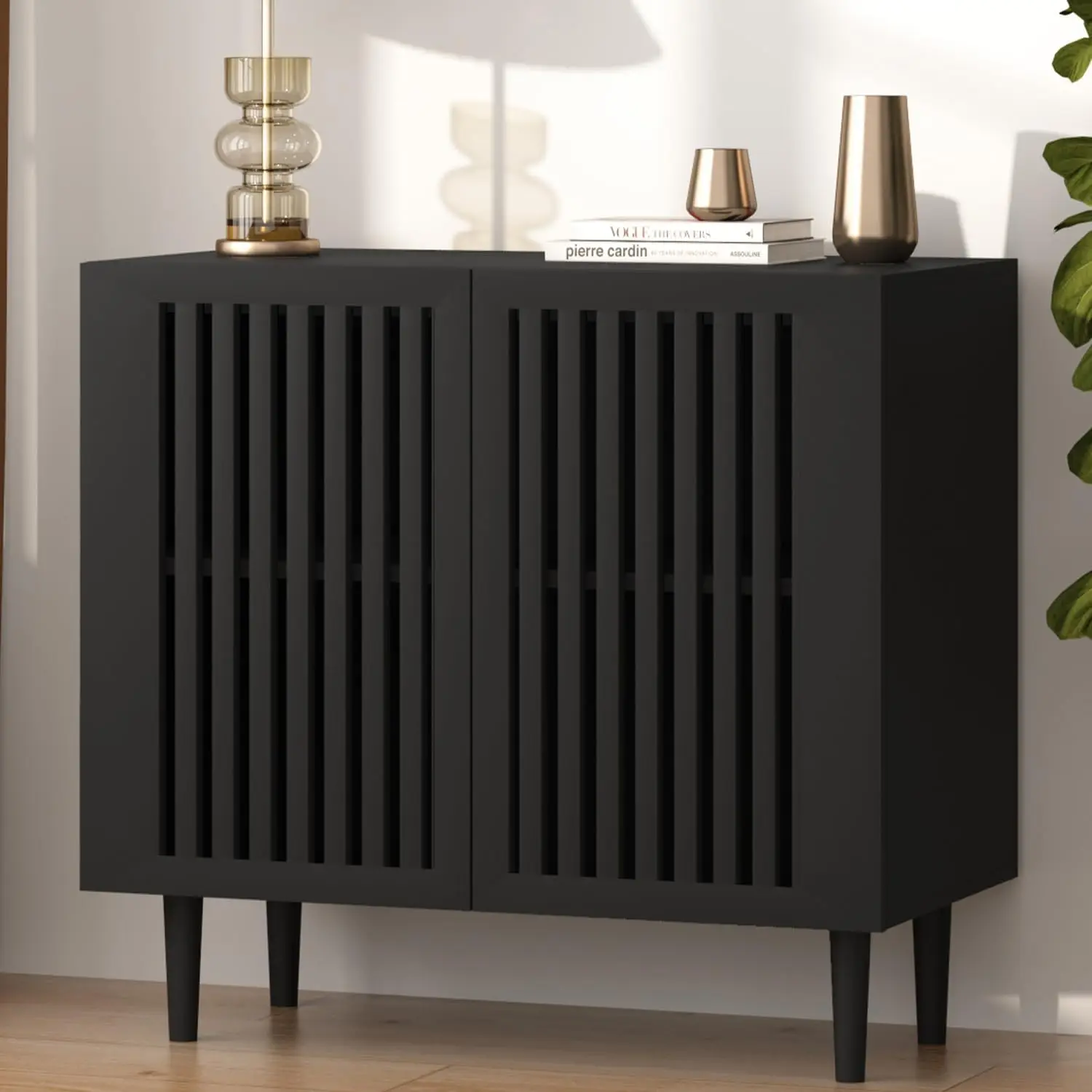 

Шкаф-буфет в фермерском доме, черный сервант 31,5 футов с 2 дверцами и регулируемой полкой, ножки из цельного дерева для кухни, столовой, гостиной