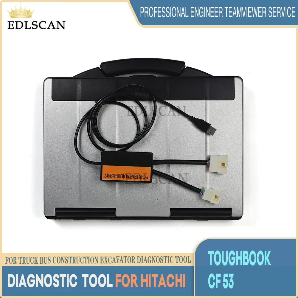 CF 52/CF 53 Laptop For Hitachi Excavator Diagnostic Scanner Tool 4pin and 6pin for Dr ZX Diagnostic System