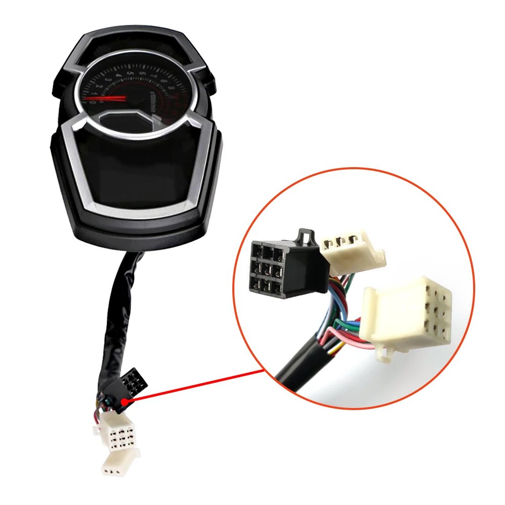 عداد السرعة LED للدراجات النارية عداد المسافات مقياس سرعة الدوران مقياس الزيت عدادات رقمية لوحة القيادة لـ Kawasaki Ninja 650