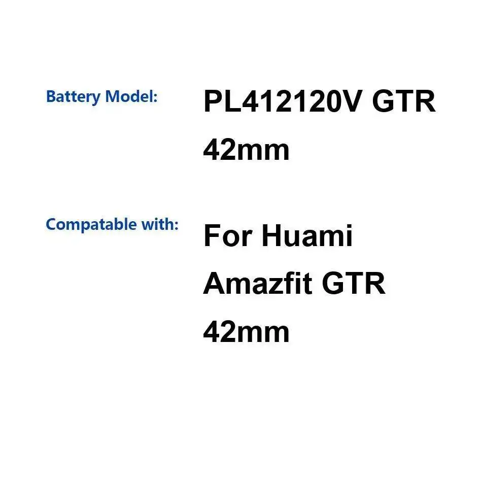 

Легкий аккумулятор для часов Huami Amazfit Gtr 42 мм PL412120V 200 мАч