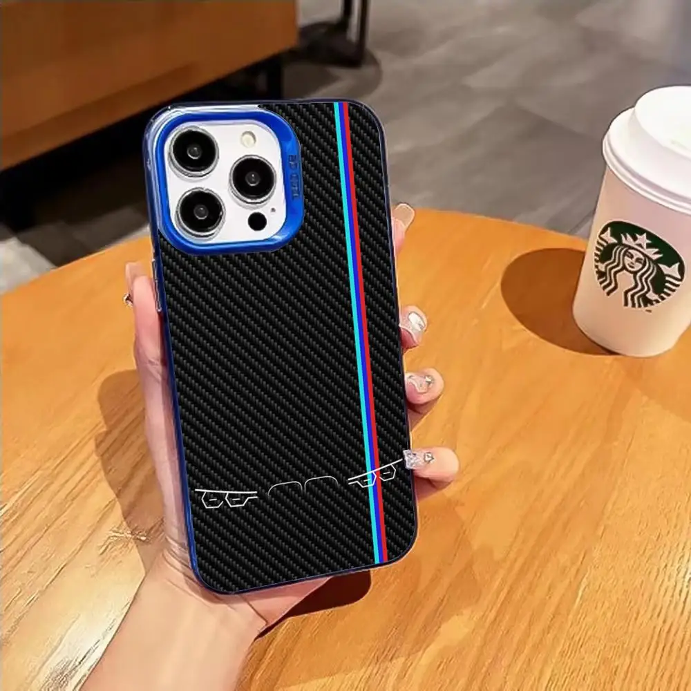Cool car lights carbon fiber pattern phone case is suitable for iPhone17 16 15 14 13 12 11ProMax shockproof and anti-fingerprint - náhled 5