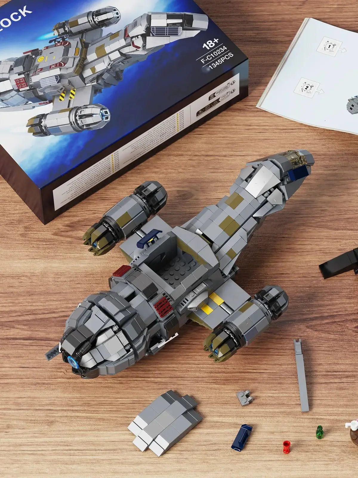Serenity ruimteschip bouwstenen set Firefly-Klasse oorlogsschip model speelgoed cadeaus voor volwassenen, 18+ jaar (1345 stuks) - afbeelding 2