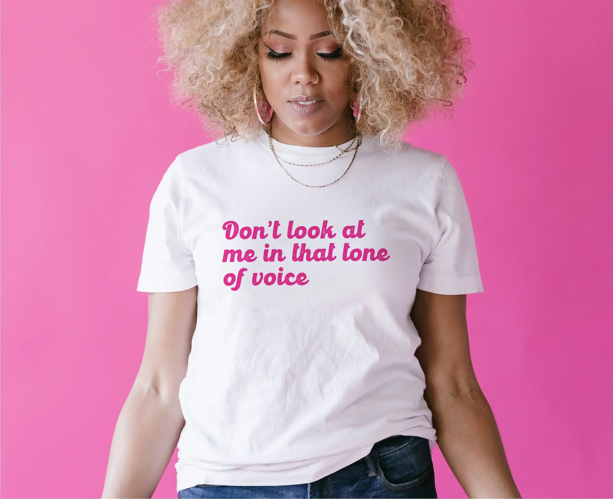 Funny T Shirt Don't Look at Me In that Tone of Voice Dorothy Parker Quote Attitude Famous Quotes Writer