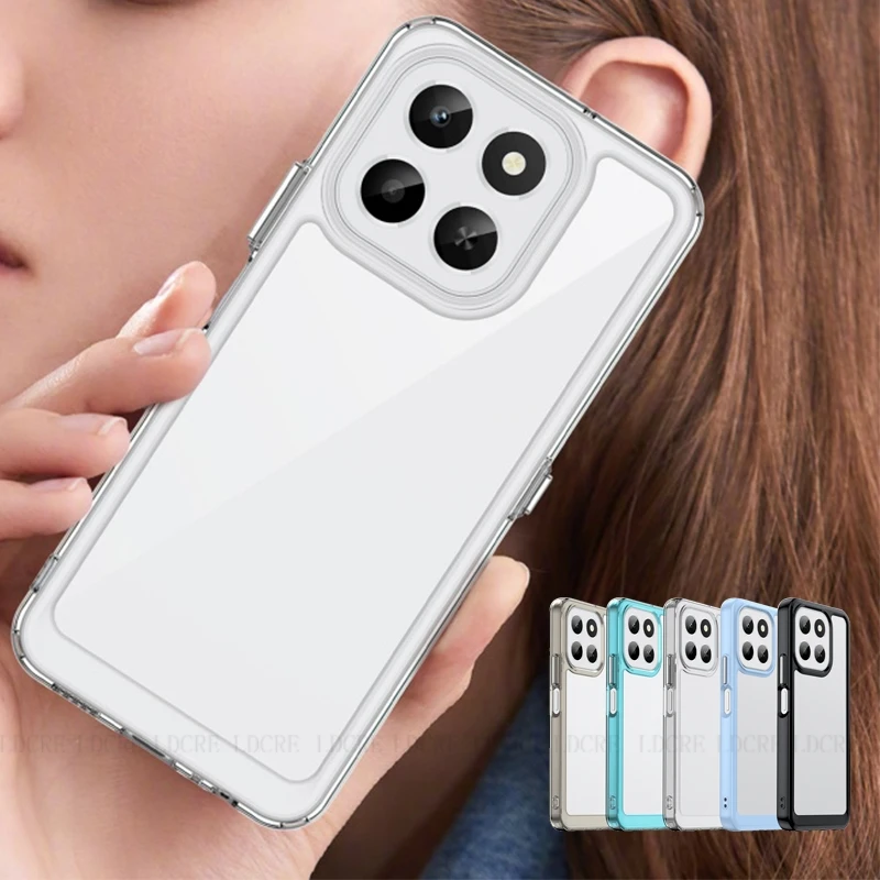

Чехол для Honor X6C, чехол для Huawei Honor X6C Capas, противоударный, противоударный, защитный, задний бампер для телефона, прозрачный, прозрачный, Fundas Honor X6C