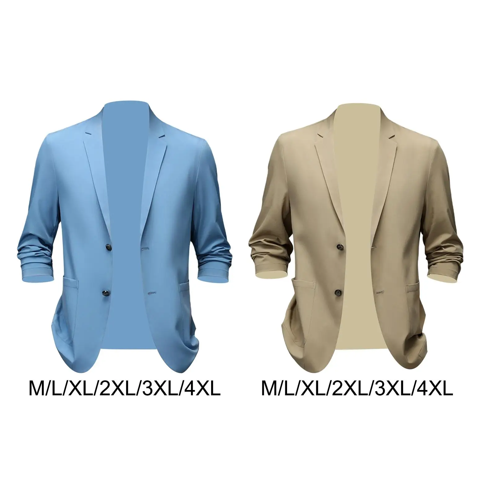 Suit Jacket Men Three Quarter Sleeve Casual Fashion Breathable Mens Suit Coats