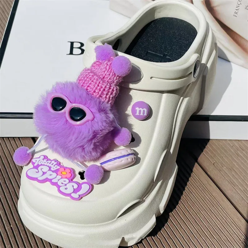 2024 New Bundle Quality Shoes Charms for Cute Furball Charms for  DIY Lovely Quality Garden Shoe Buckle Fashion Girls Kids Gift