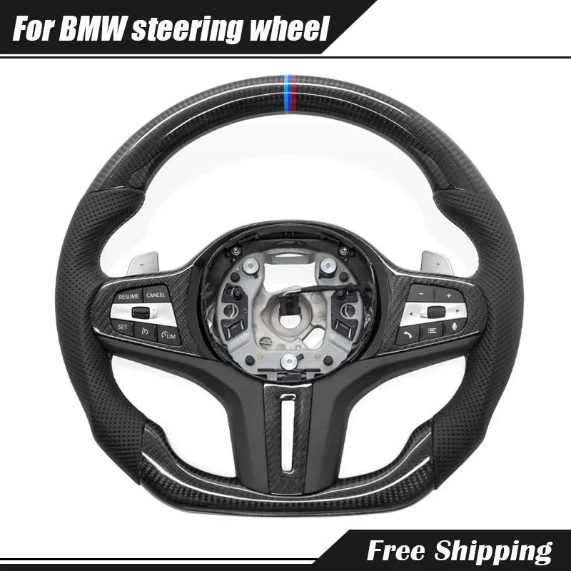 Leather Carbon Fibre LED M Sport Steering Wheel For BMW G30 G20 G01 G02 G22 G29 G80 M2 M3 M4 M5 F90 F40 F44 F97 F98 F95 F96 X5