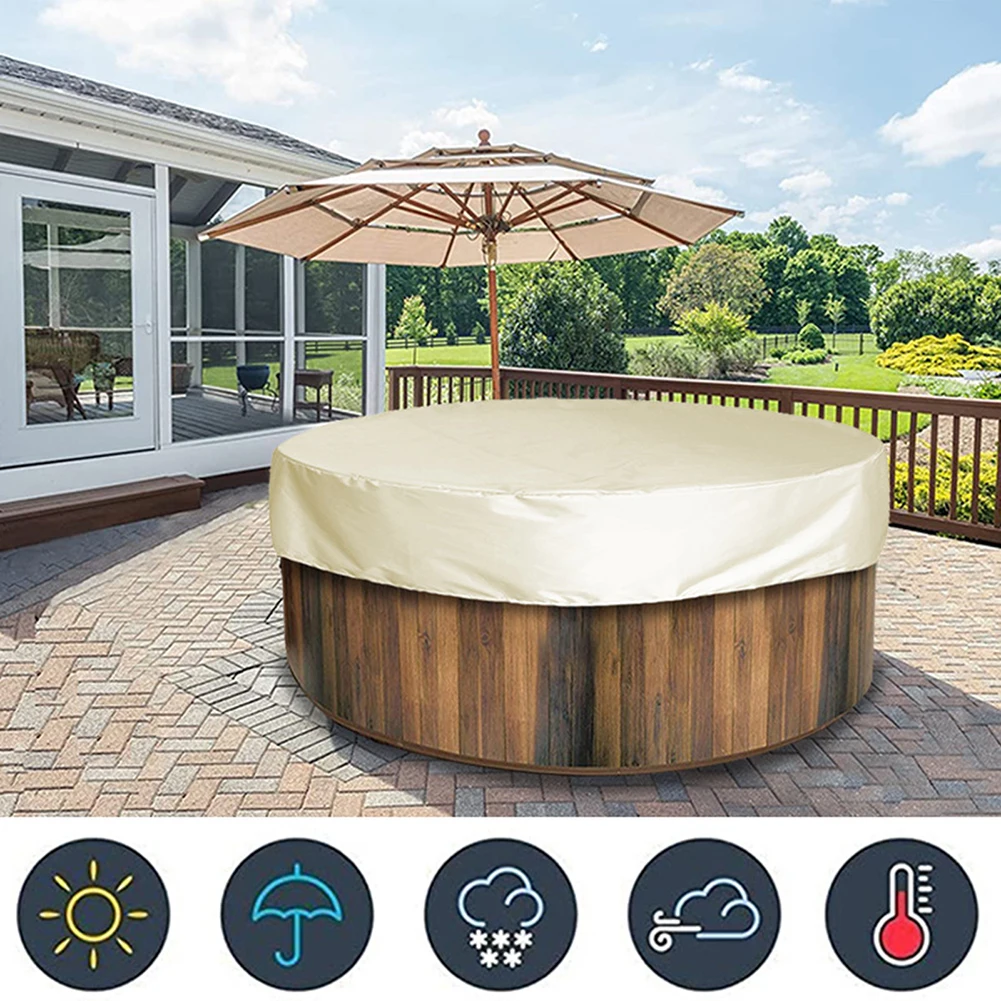 Round Above Ground Pool Cover Leaf Net Lid Protector With Straps Pool Blanket Cover Swimming Pool Bubble 2024 Hot Sale