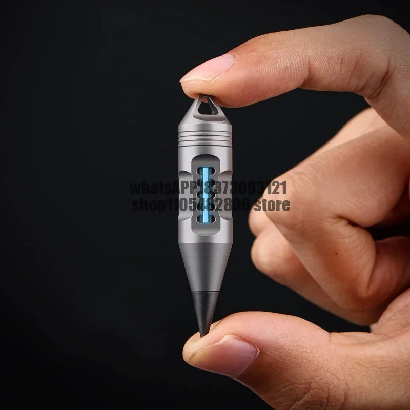 Titanium Alloy Pendant Wolf Tooth Multifunctional Outdoor Portable Screwdriver Eternal Pen Tool