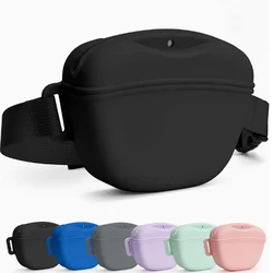 Silicone dog food bag dog training waist bag portable shoulder bag outdoor dog training feeding bag with belt