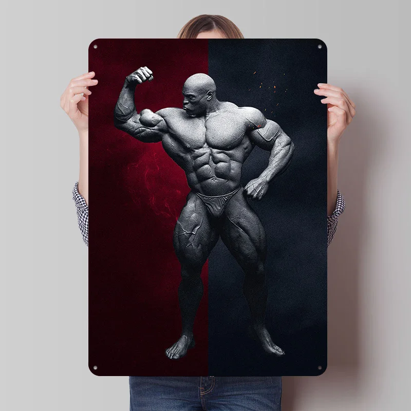 Ronnie Coleman Bodybuilder Gedrucktes Poster, personalisierte Retro-Wandkunst, Vintage-Metallblechschilder für die Heimdekoration, Wanddekoration