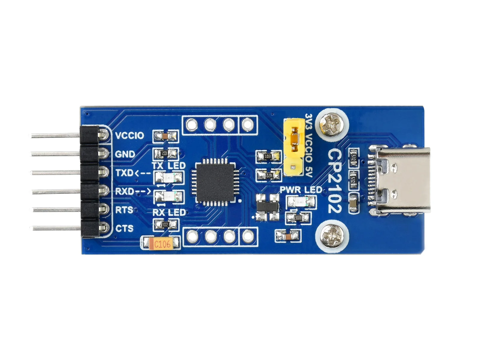 Placa UART USB CP2102 (Tipo C), módulo de comunicação CP2102 USB para UART (TTL), conector USB-C