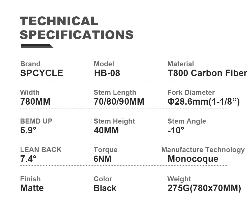 Spcycle HB-08 MTB Carbon Integrierter Lenker Vollständig verstecktes Kabel XC Trial Einteiliger Lenker – Detail 2