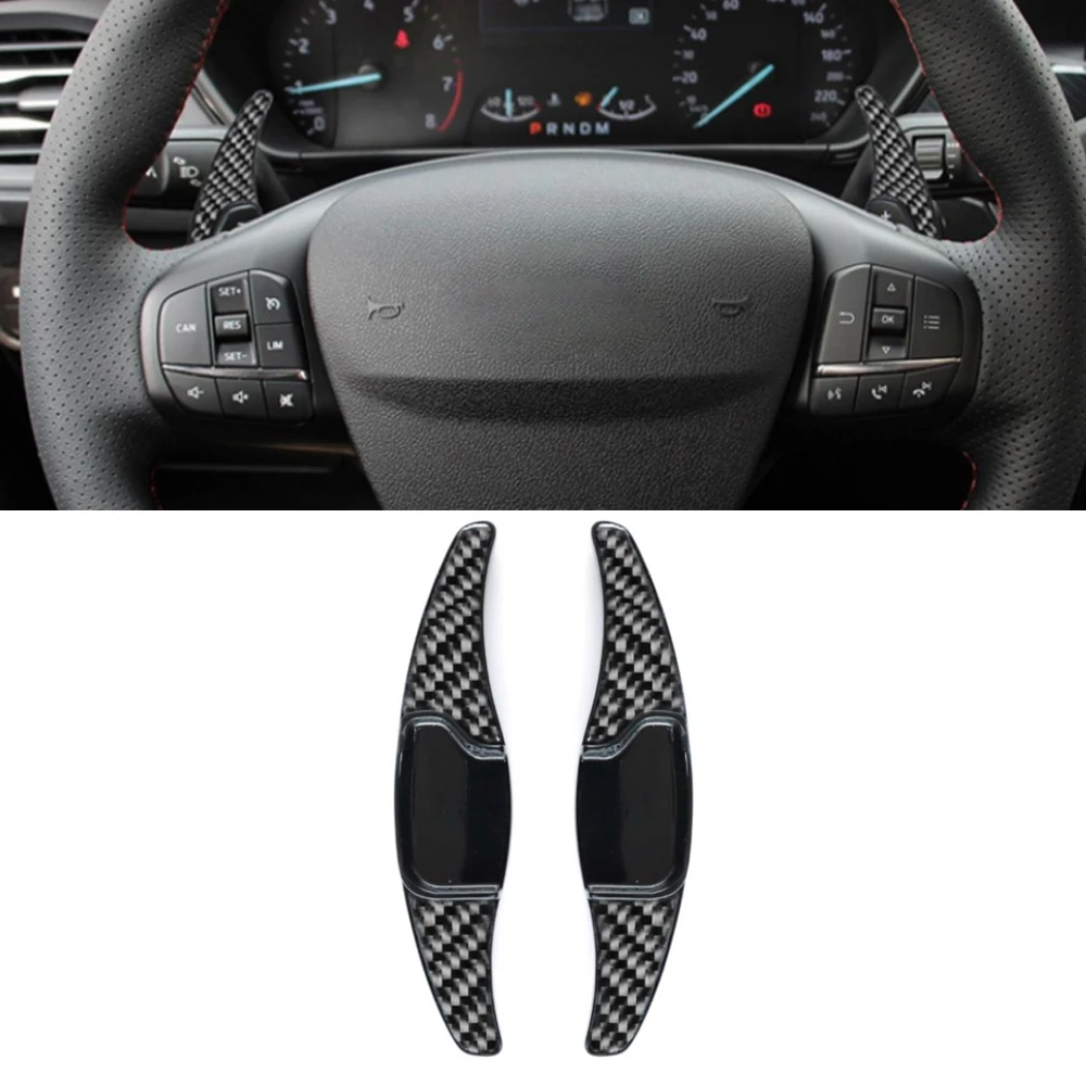 Car Accessories for Ford Explorer Focus Ecosport Actve Escape Kuga Carbon Car Steering Wheel Shift Paddle Shifter Extended Decor