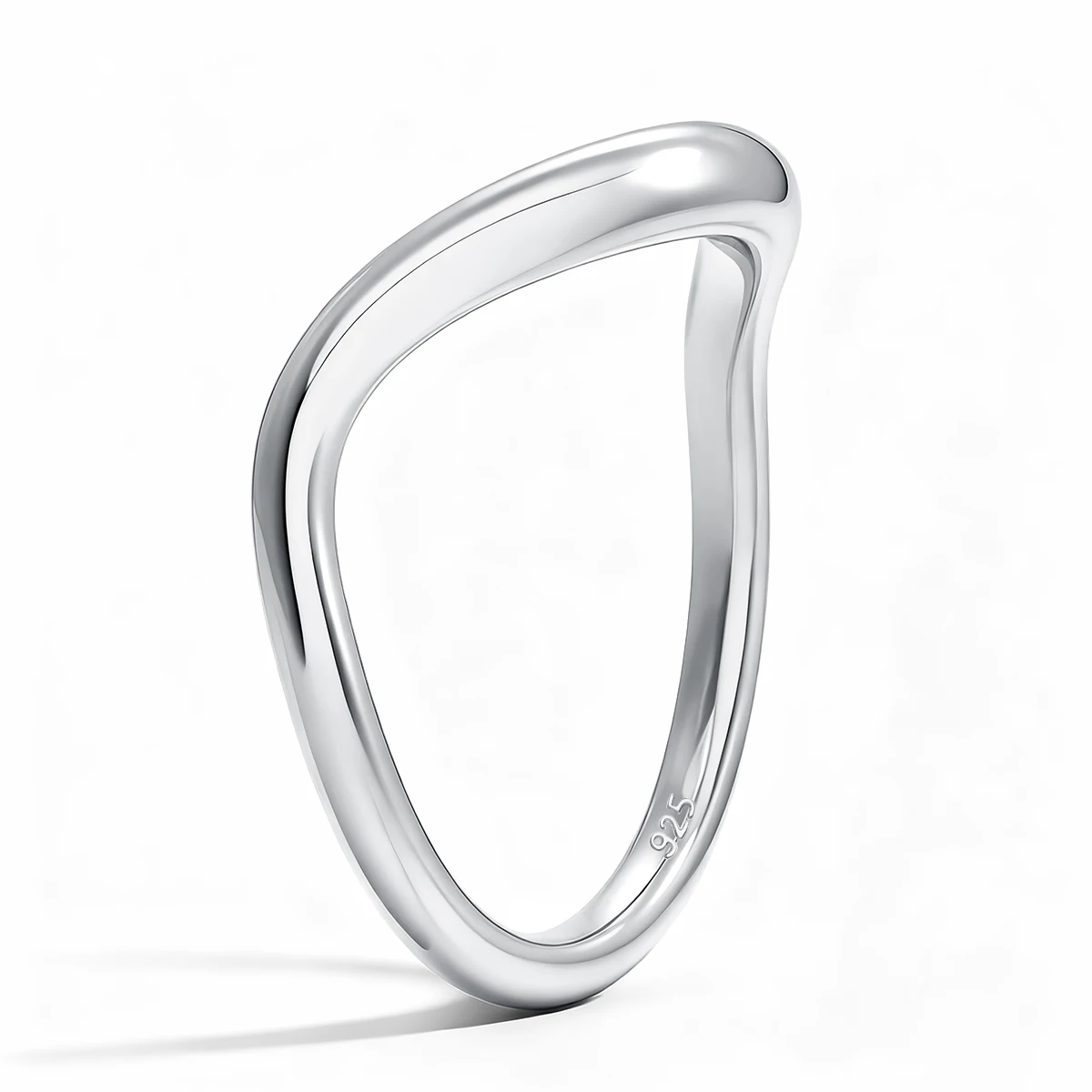 925 Sterling Silber Minimalismus Wellenringe für Frauen Verlobung Hochzeit Party Stapelbarer Ring 18K Goldfarbe Edler Schmuck – Detail 9