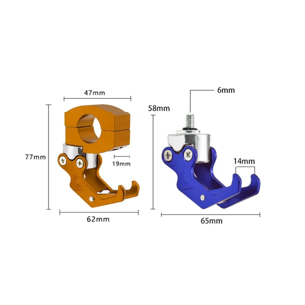 

Two Styles of Helmet Claw Hooks for Motorcycle Brackets, Bicycle Modified Hanging Buckles, Aluminum Alloy Storage Bag Clips and