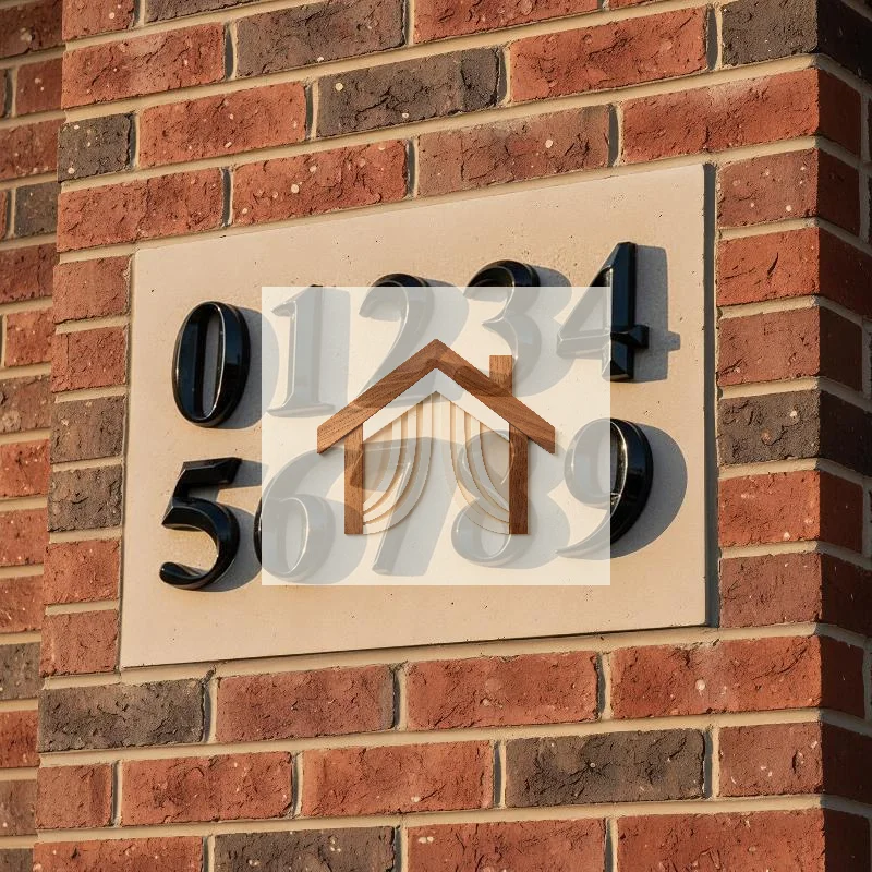 3D Waterproof Self Adhesive Plastic House Number Address Digit Sign for Holiday Home Villa Outdoor Mailbox Wall
