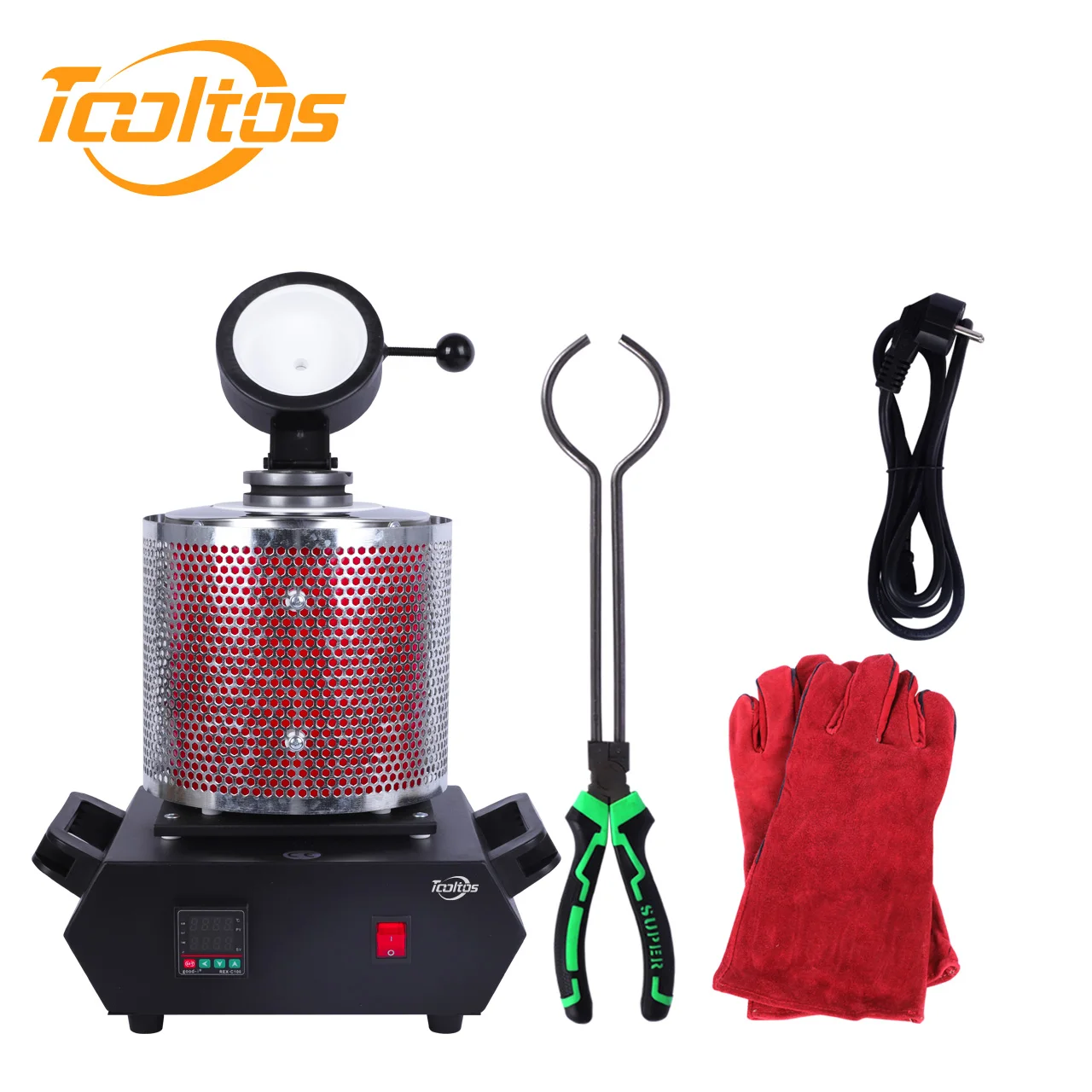 

TOOLTOS 1800W Digital Gold Melting Furnace - Jewelry Tool for Gold/Silver Precious Metal Melting