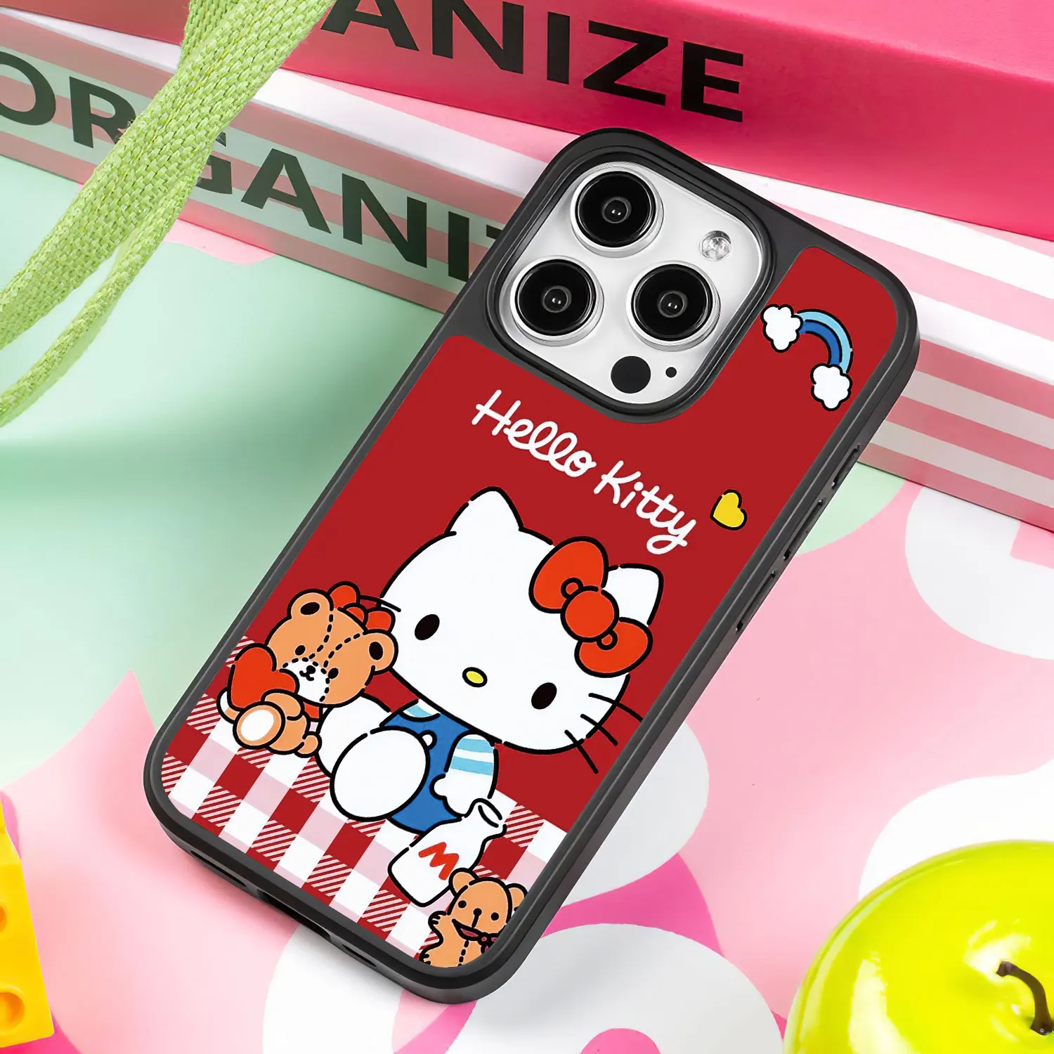 Hello Kitty phone case for iphone 16 15 14 plus 13 12 11 pro max cover Luxury Anti drop cartoon cat funda souvenir cases carcasa