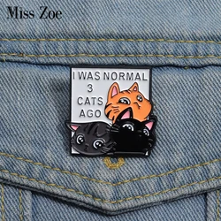 Cute Cat Enamel Pins Custom Kawaii Multi-cat Household Brooches Lapel Badges Cartoon Animal Jewelry Gift for Kids Friends