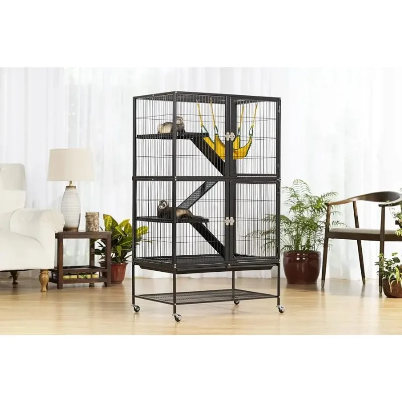 

Pre ue Pet Products 485 Feisty Ferret Home with Stand, Black Hammertone