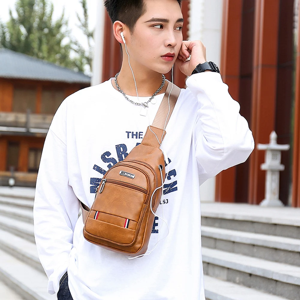 Daily Anti-theft Men Chest Shoulder Bag Casual Multi-pocket Waist Crossbody Tote Popular Belt Bag Sling Chest Pouch