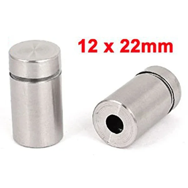 Hot Sale 30 Pieces 12 X 22mm Stainless Steel Spacer Glass Holder Sign Mounting