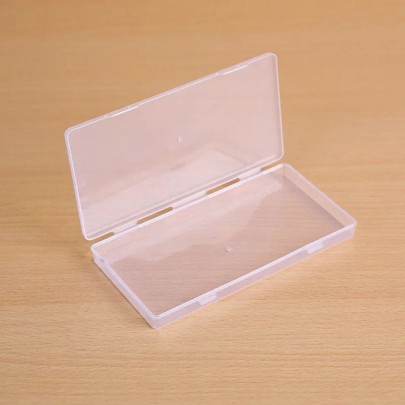 Pp Plastic Box Accessories Components Rectangular Packaging Box Small Material Box White Stationery Fish Game Card Storage Box