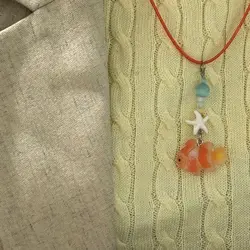 Geometry Clownfish Pendant Necklaces Harajuku Necklace for women girls Cool Y2k Aesthetic Jewelry 2024