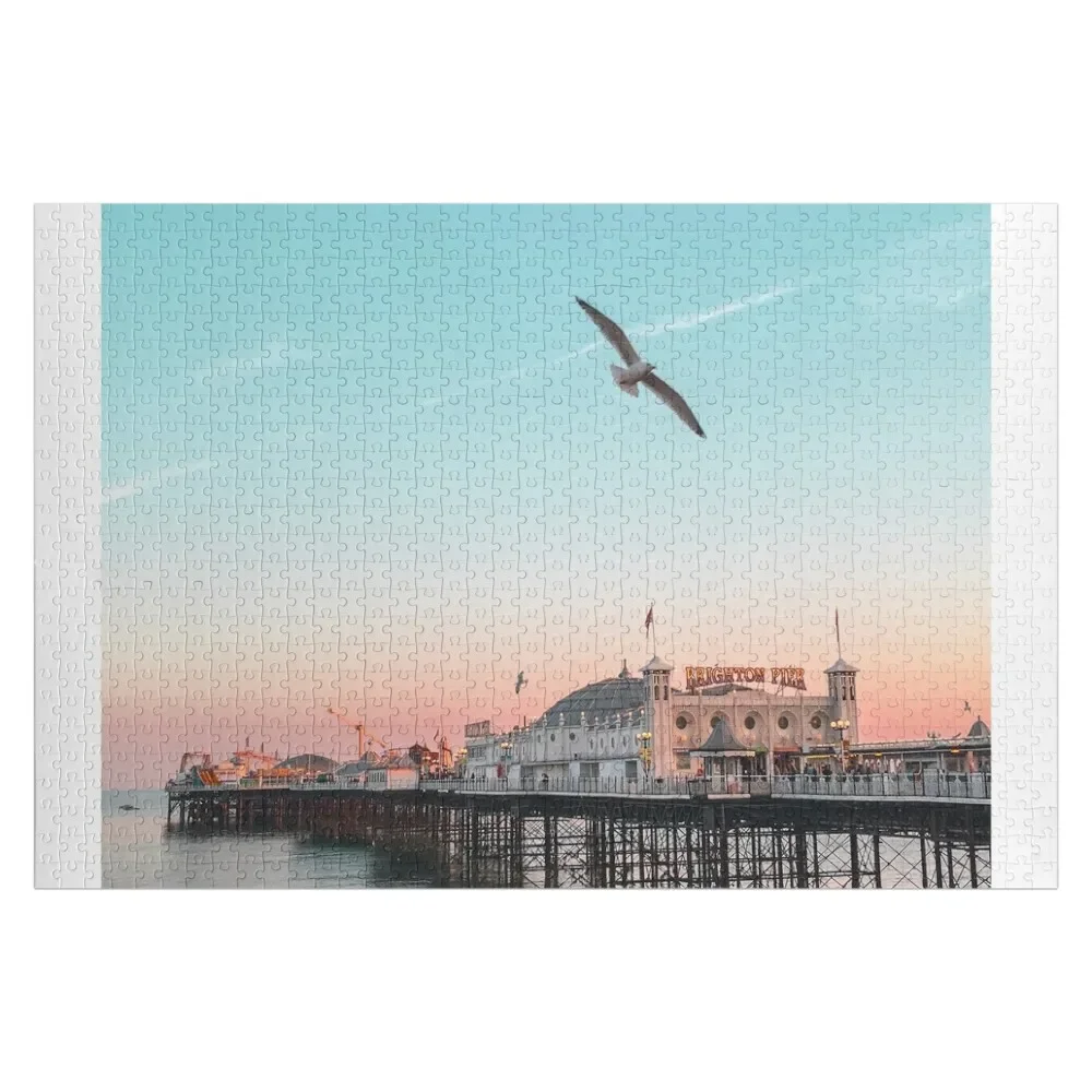 

Brighton sunset Jigsaw Puzzle Diorama Accessories Customizable Child Gift Photo Puzzle