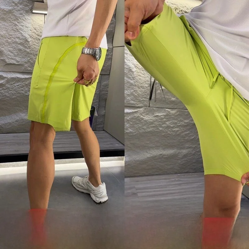 

High-End Men's And Women's Couple Dopaamine Color 3D Tailored Sports Casual Shorts Trendy Polyester Fiber Straight Leg Shorts