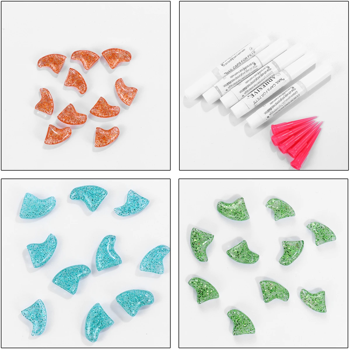 

100pcs Cat Caps Claw Caps Soft Natural Rubber Scratch Protector For Cats Cute Colorful Design Claw Covers For Pets