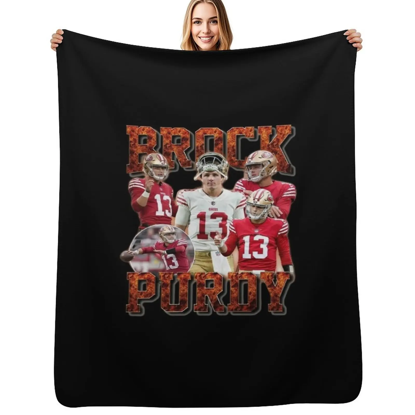 

Brock Purdy 13 Throw Blanket Furrys Blankets For Baby Blankets Sofas Of Decoration Blanket