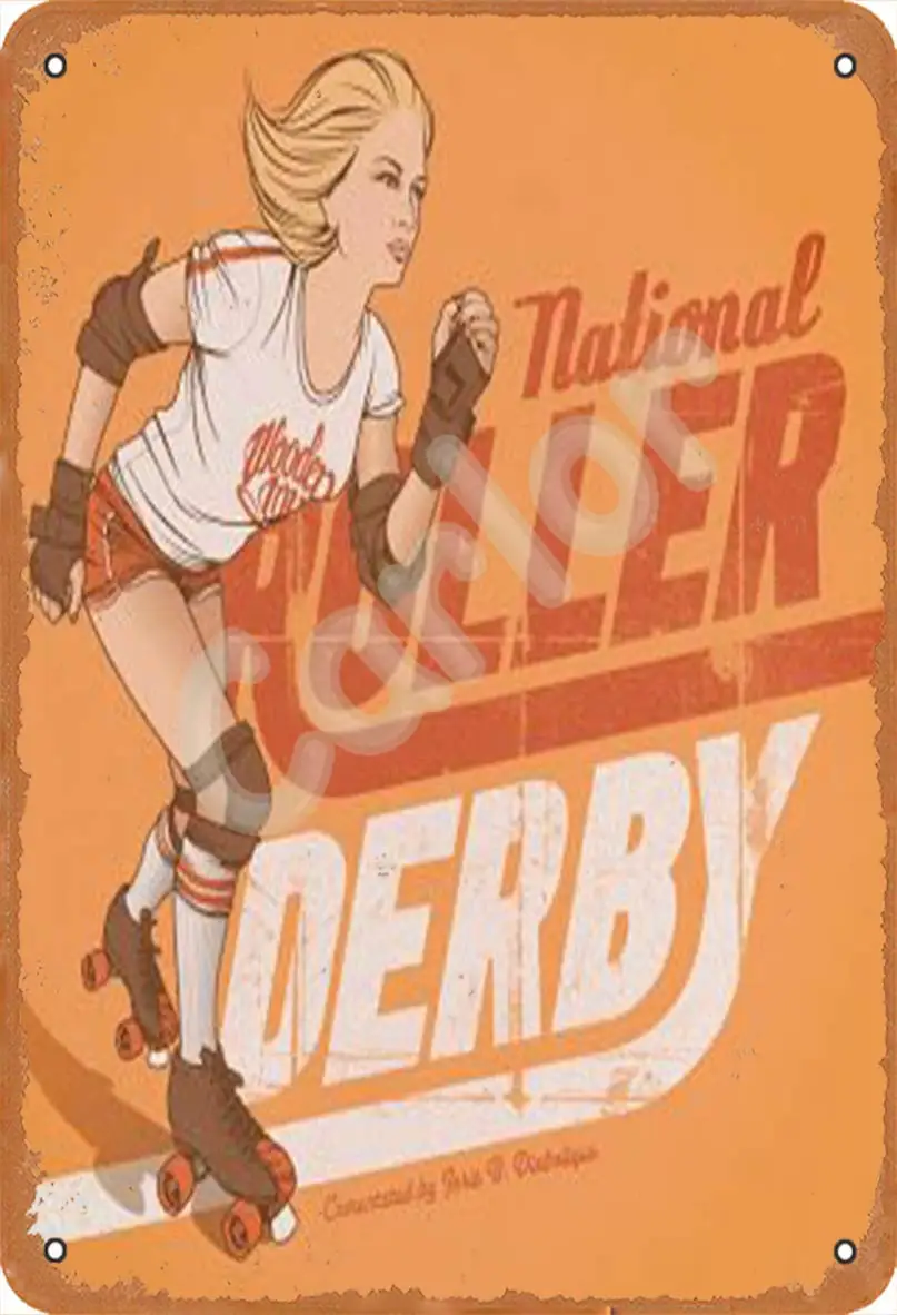 SLALL Национальный Ролик Дерби ретро уличный знак бытовой металлический жестяной знак бар кафе Автомобиль Мотоцикл гараж украшения принадлежности 12X8