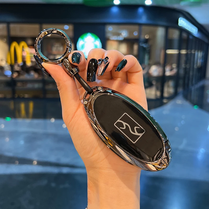

Роскошный металлический чехол для ключей BYD Yangwang U8/U9/U7 — держатель для ключей из цинкового сплава премиум-класса, автомобильные аксессуары с защитой от царапин