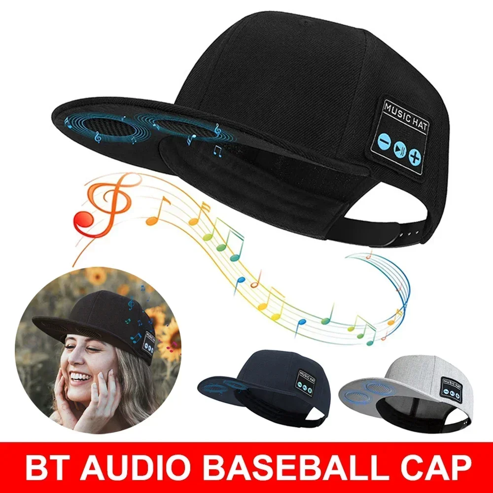 NEW Hat with Bluetooth Speaker Bluetooth Adjustable Hat Wireless Smart Speakerphone Cap for Outdoor Sport Baseball Cap with Mic