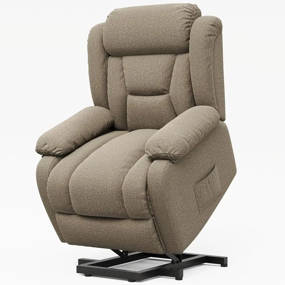 

Brown Indoor Recliner Chair with Side Pockets and Remote Control for Living Room or Bedroom