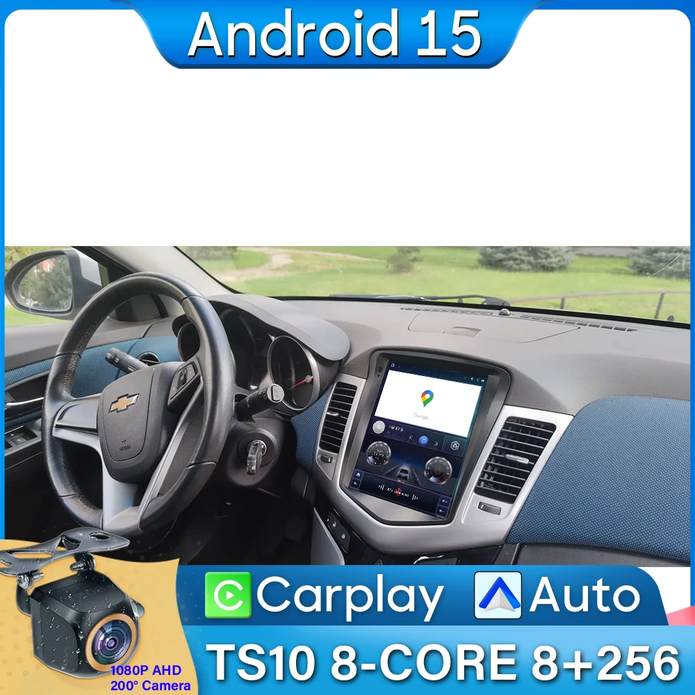 

Android 14 Car Radio 9.7 Inch For Chevrolet Cruze J300 2008-2012 Carplay Navigation GPS No 2din Stereo Autoradio Display 4G WIFI
