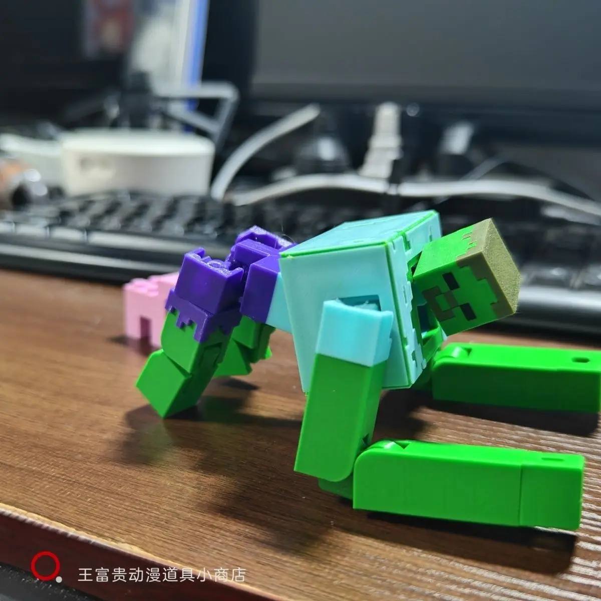 3D Printed Mutant Green Villager 13cm Articulated Action Figure with Multiple Transformations