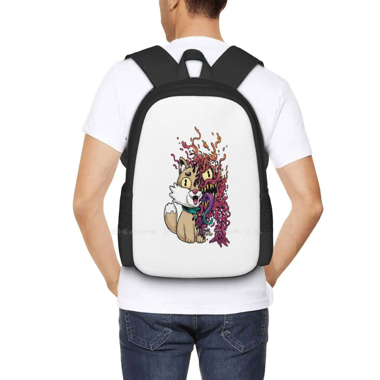 All Cats Are Aliens School Bags For Teenage Girls Laptop Travel Bags Cats Cartoon Alien Kitty Heyleight Leimelendresart