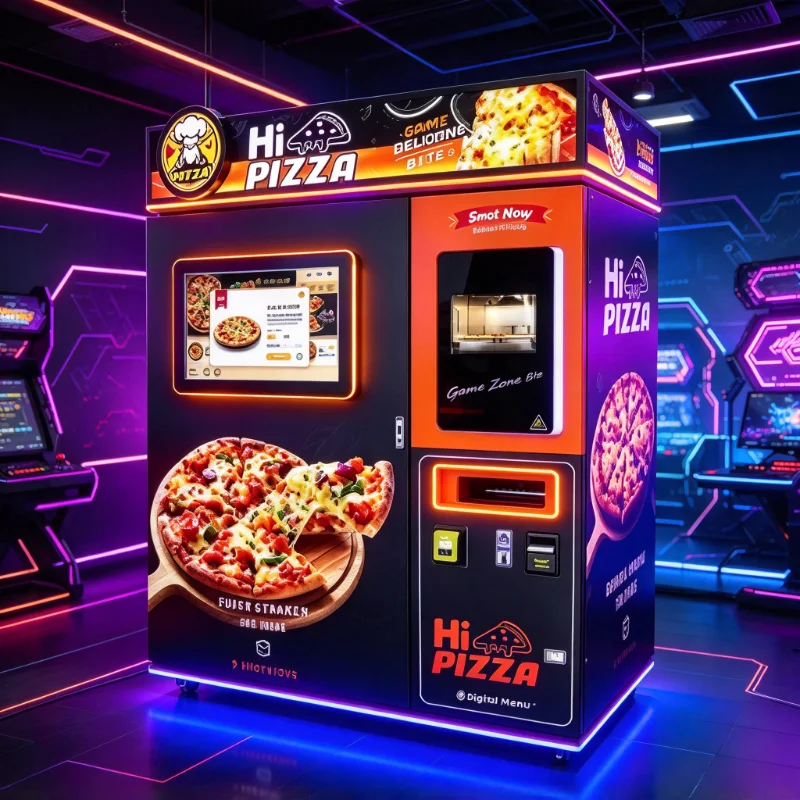 Smart Self Service Pizza Dispensing Machine Touchscreen Multiple Payment For Convenience Store Customized Equipment