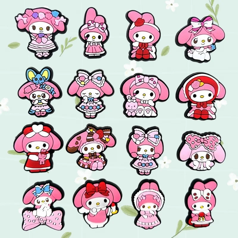 

Sanrio Cartoon Shoe Charms PVC Shoe Decorations Wristband Buckle Kids Christmas Gift Shoe Accessories
