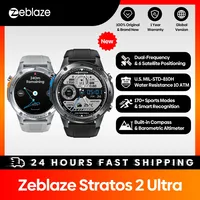 New Zeblaze Stratos 2 Ultra GPS Smart Watch Built-in Compass Barometric Altimeter Dual-band GNSS Voice Calling Smartwatch 10 ATM