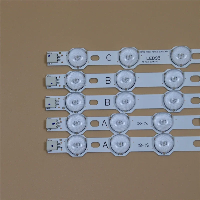 Barras de tv led para toshiba 40l1333db 40l1533db 40l3451db 40l3453db 40l3454db kit de tiras de luz de fundo led 9 lente da lâmpada 5 bandas fitas