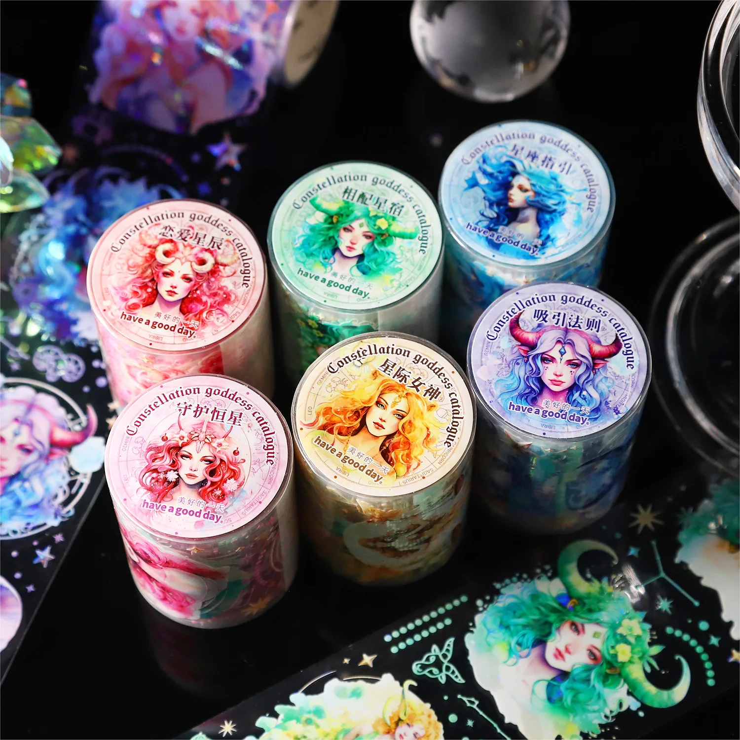 1pcs/lot Masking Tapes Constellation Goddess Book Decorative Adhesive Scrapbooking DIY Paper Japanese Stickers