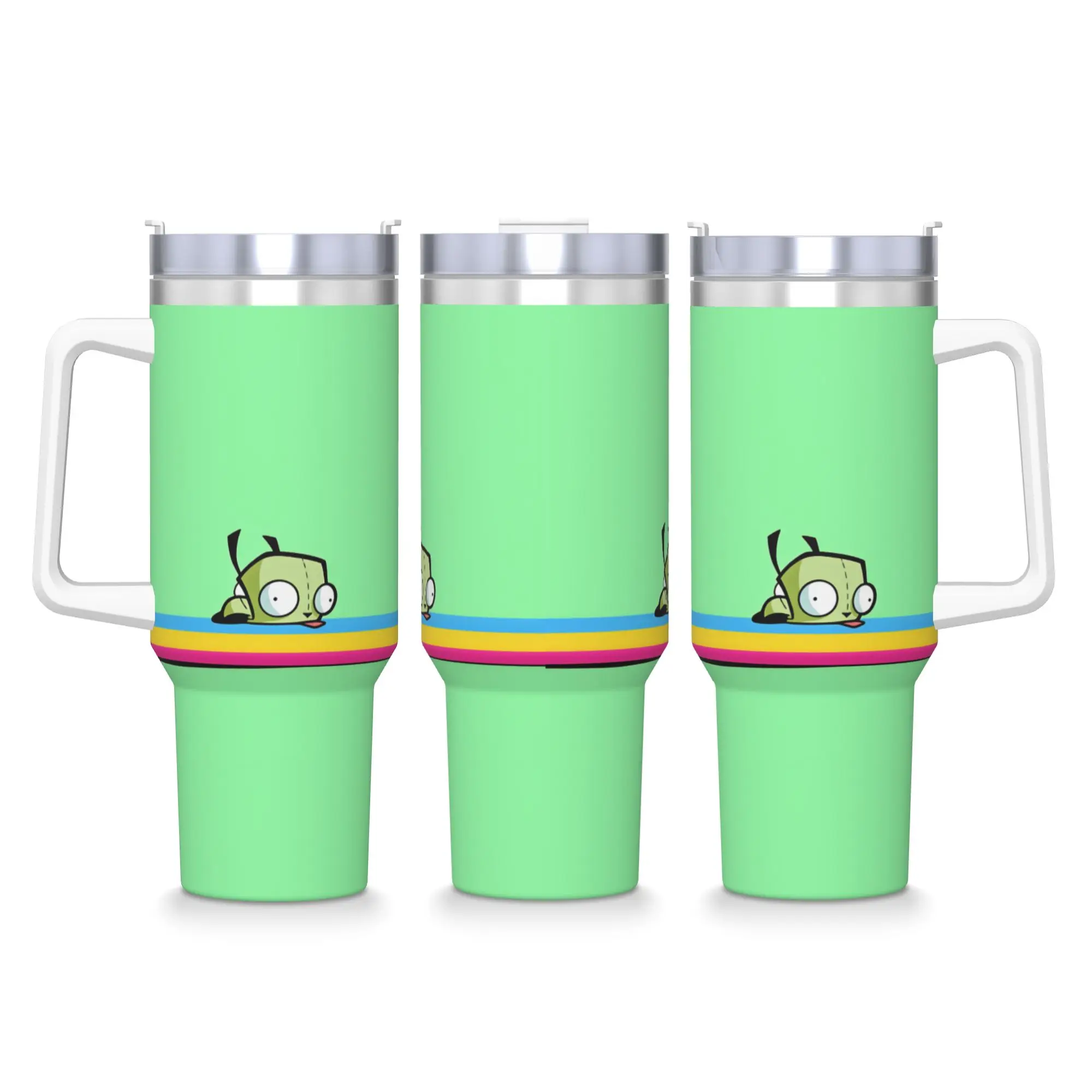 Gir Stainless Steel Tumbler Invaders Zims Beach Thermal Cups With Straws and Lid Large Car Mugs Cold Drink Water Bottle